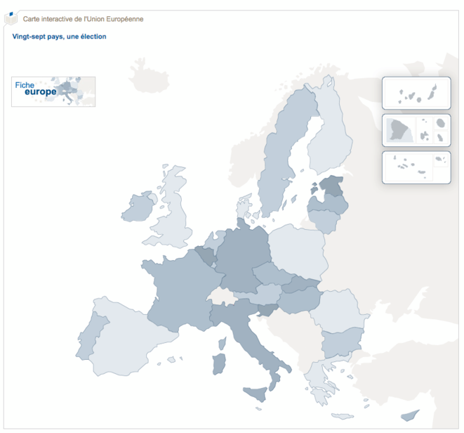 Carte interactive de l'Union Européenne 